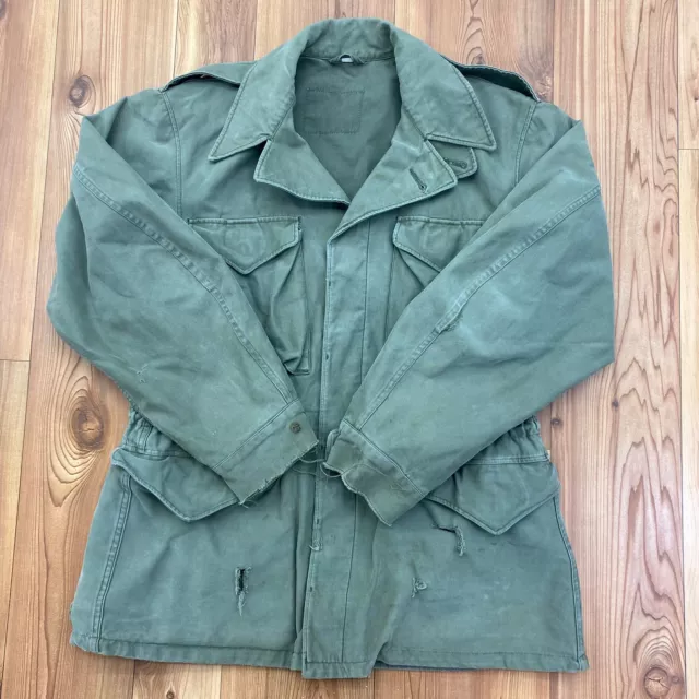 Vintage Unbranded OD Green Faux M-65 4 Pocket Field Coat Adult Size M (36R)