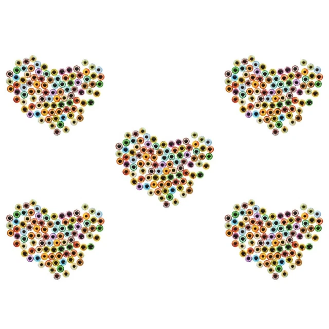 500 Pcs Cabochons Gems Wiggle Artificial Eyes Round Glass Toy