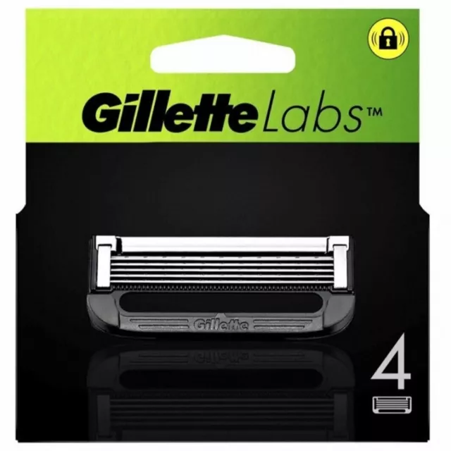 Pack 4 Lames GILLETTE "LABS" Rasoir de rechange Paquet Gilette ProGlide Fusion 5