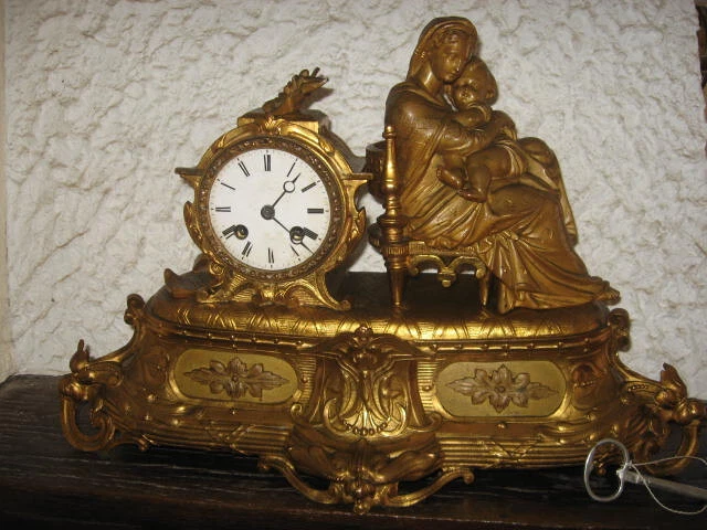 ANCIENNE PENDULE BRONZE Et Regule Fin 19° EUR 100,00 - PicClick FR