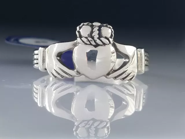 Irish Celtic Claddagh Sterling Silver Ring by Peter Stone Unique Fine Jewelry