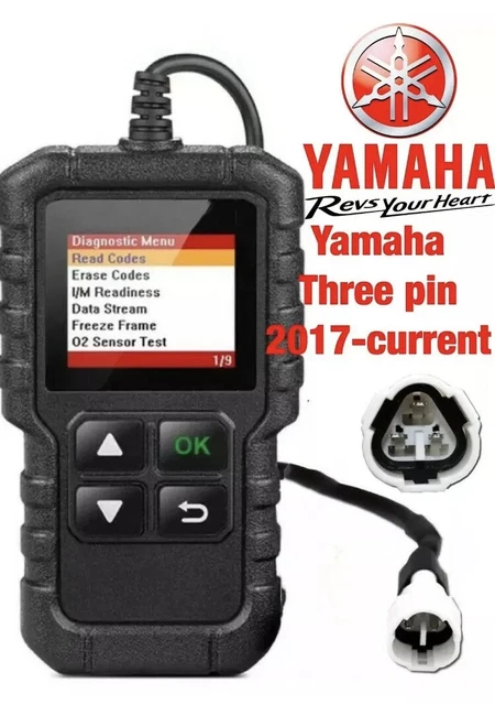 YAMAHA OBD2 FAULT code scanner diagnostic tool 3 Pin 2017-onwards £32. ...