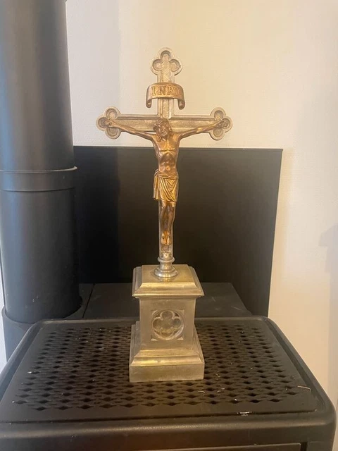ANCIEN CRUCIFIX BOIS Christ Croix Bois Deco Esoterisme EUR 17,90