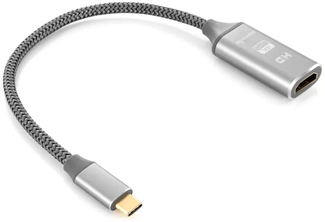 Poppstar- USB-C vers HDMI 2.0 (câble adaptateur 20cm, pour Thunderbolt3;4k)