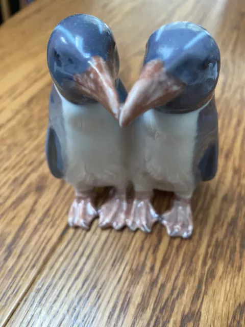 Royal Copenhagen Kissing Penguins Figurine Denmark