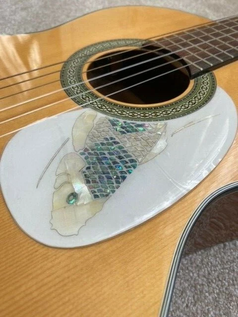 1x Acoustic guitar deluxe 2mm scratchplate pickguard teardrop koi carp custom