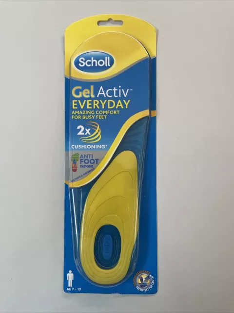 SCHOLL GEL ACTIV EVERYDAY COMFORT Insoles 1 Pair MEN 7-12