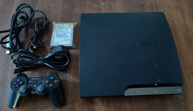 PLAYSTATION 3 PS3 Slim 240GB SSD Console with Controller and 24