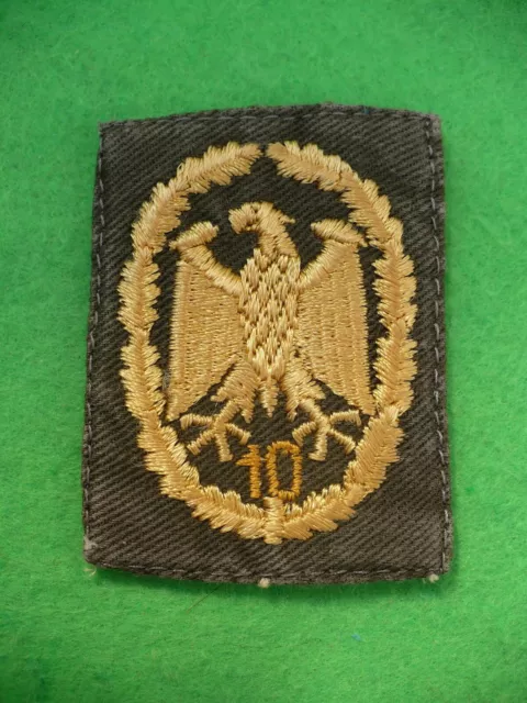Bundeswehr Leistungsabzeichen im Truppendienst Bronze auf Oliv Zahl 10 Aufnäher