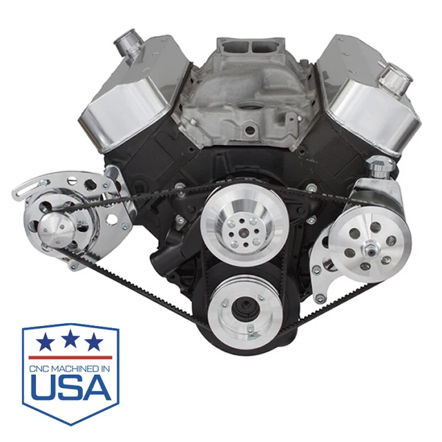 SHORT WATER PUMP Alternator Bracket for BIG Block Chevy BBC POLISHED