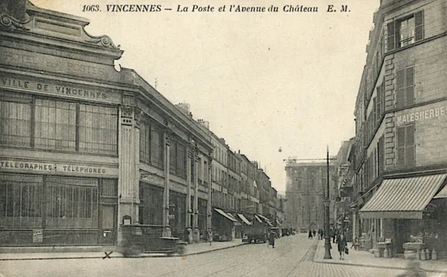 CPA 94 - Vincennes - La Poste et l' Avenue du Château