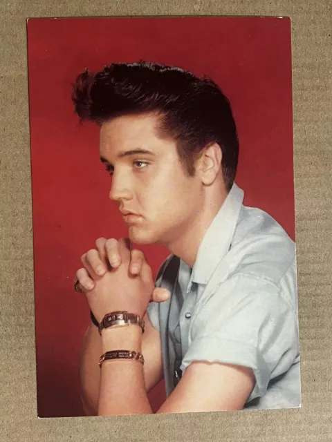 Postcard Elvis Presley The King Portrait Singer Musician Vintage PC