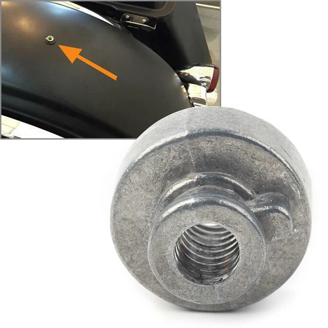 Copri manopola dado vite sedile passeggero Fender adatto a Harley Davidson 96-21
