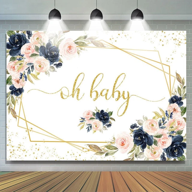 Pink And Blue Glitter Theme Baby Shower Arch Backdrop Kit