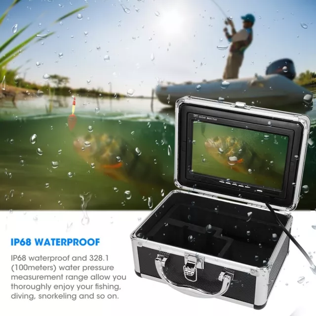 100-240V 1000TVL Underwater IP68 6 LEDs Fishing Video Camera Fish Finder Wit AUS
