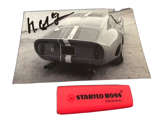 Autographe Photo Signed Ferrari 330 GTO Pilote Cornet-Epinat