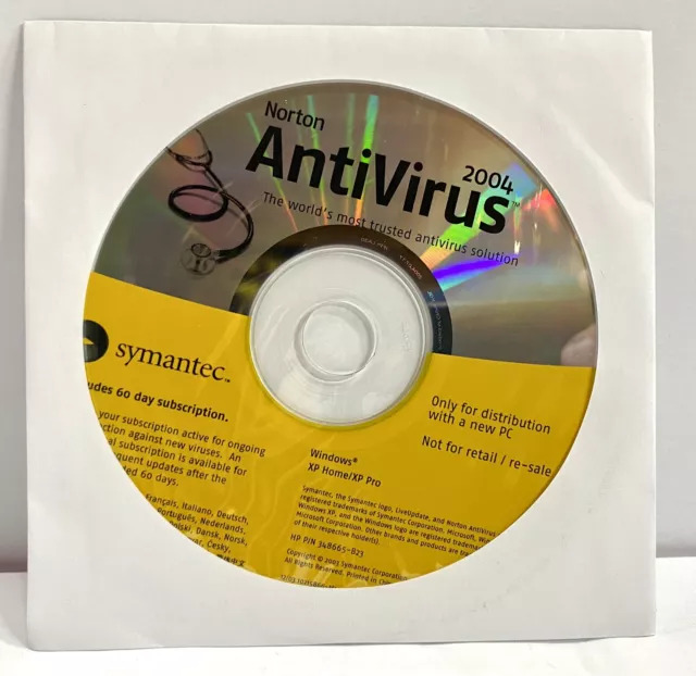 Norton AntiVirus 2004 Disc by Symantec Corporation For Windows XP/2000/ME/98 SE