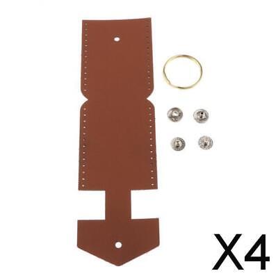 4X 1 juego de Kits de fabricación de cuero llavero colgante hágalo usted mismo