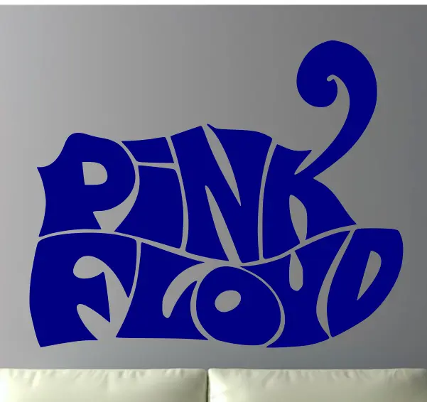 Pink Floyd - Rock Band Logo - Large Wall Vinyl Decal Sticker - Color Choices