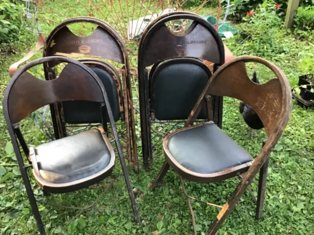 (6) Louis Rastetter Solid Kumfort Folding Chairs