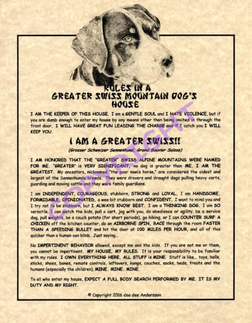 Rules In A Greater Swiss Mountain Dog's House