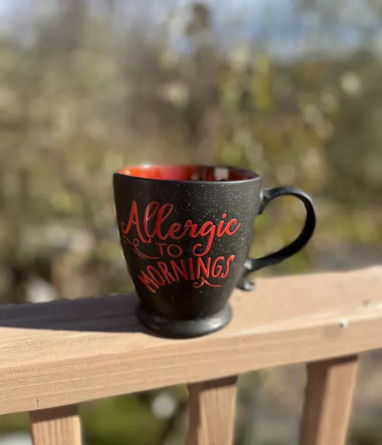 Funny Coffee Mug Allergic To Mornings Cup - Funny Gift Idea