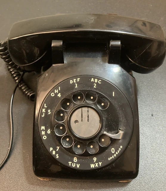 UNTESTED Bell System Western Electric Vtg Rotary Black Telephone Receiver Phone