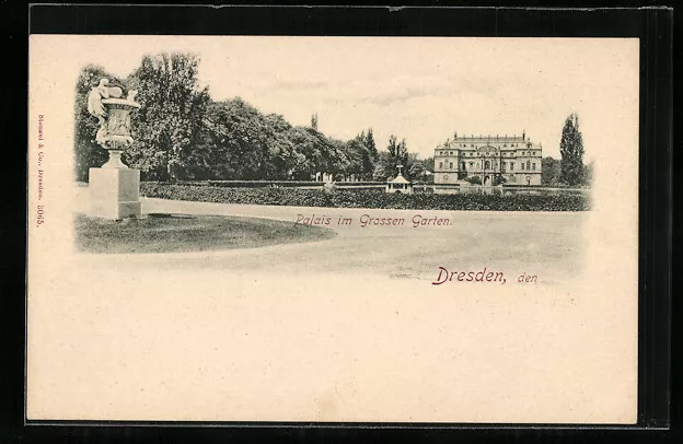 Dresden, Palais im Grossen Garten, Ansichtskarte