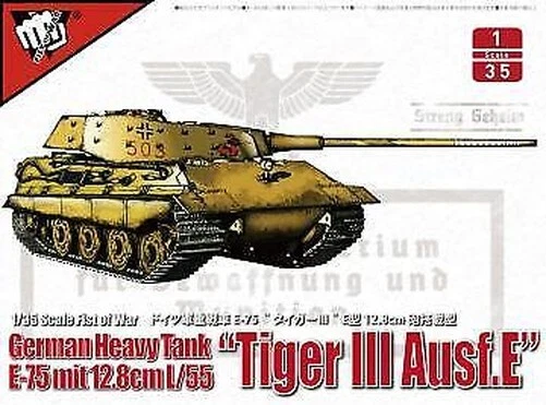 Modelcollect UA35016 - 1:3 5 Allemand Lourdes Réservoir WWII E-75 À 12.8cm L/55