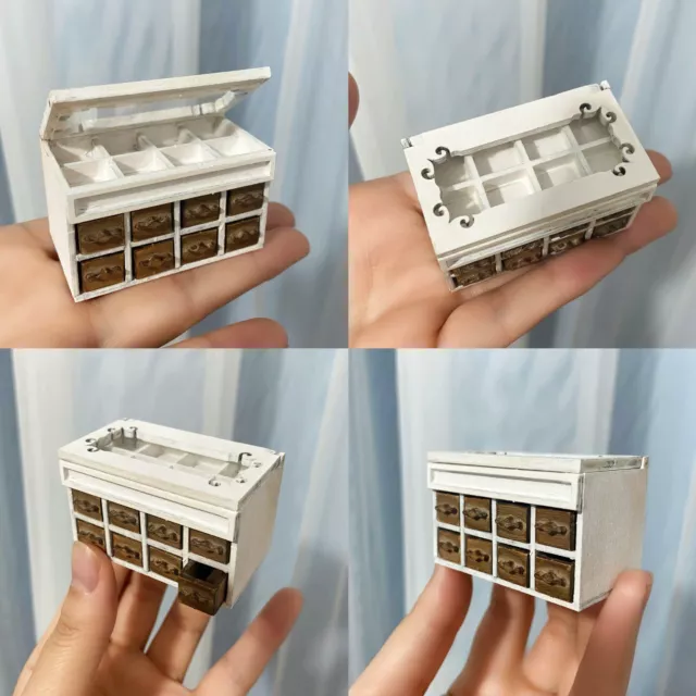 Maßstab 1:12 Puppenhaus Miniatur Möbel Unfertiger Hexen Schublade Schrank Holz