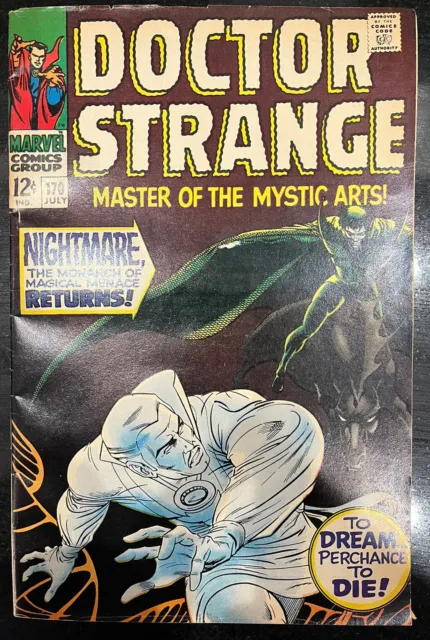Marvel Comics Doctor Strange #170 1968 2. Soloausgabe 1. Nightmare Cover FN+