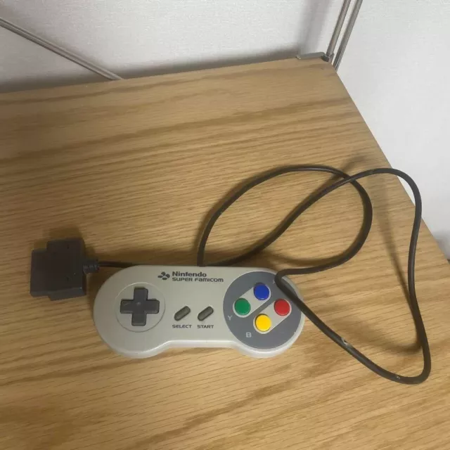 Super Famicom Console Controller Video game Gray color Retro Japan Tested work