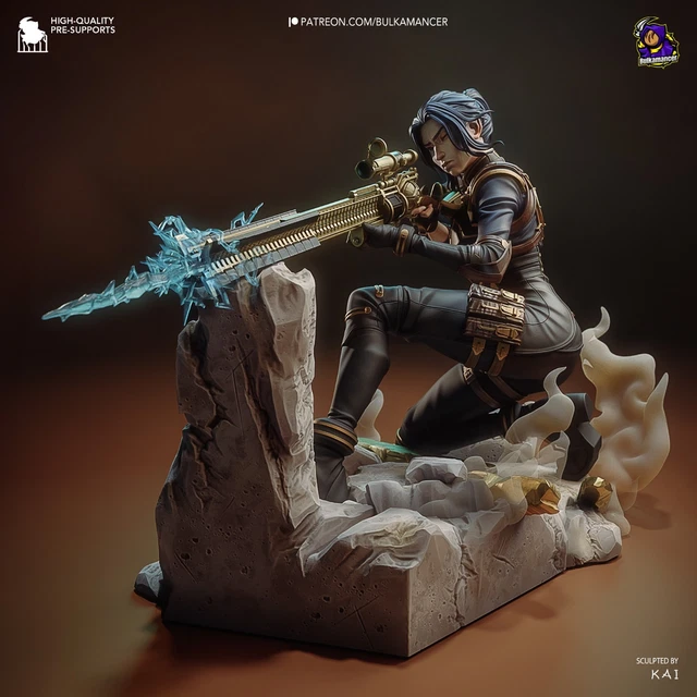 Figurine Caitlyn (Arcane) – League Of Legends – Kit Impression 3D En Résine Non Peinte