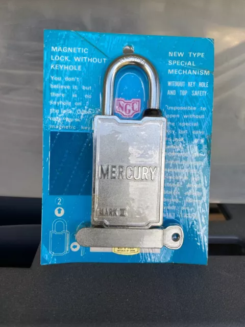 Vintage Mercury Mark Ii Magnetic Lock Padlock  New Sealed