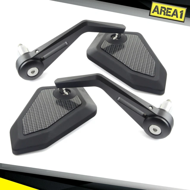 Area1 Set Di Specchi Universali Per Moto E Scooter Con Marchio E - Compatibili Con Yamaha, Filettatura M10, Design Sportivo F1
