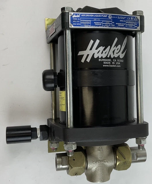 Haskel Aw-72 Air Driven Liquid Pump 72:1 150Psi/11000Psi