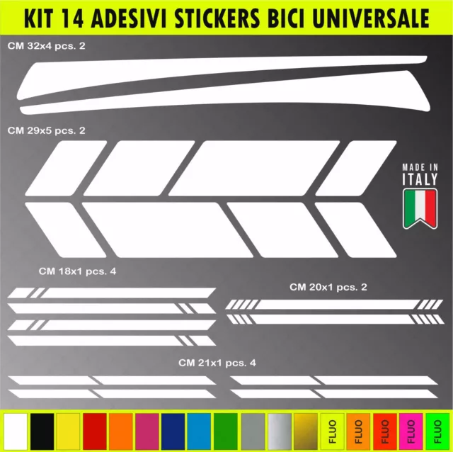 Kit 14 Adesivi Telaio Bici Bicicletta MTB fat bike Universale Protezione c.2022