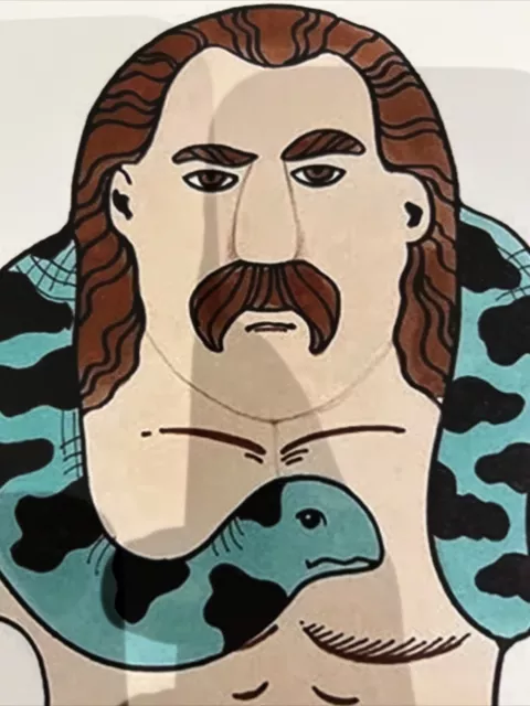 Rare WWF Tonka’s  Wrestling Buddies Jake The Snake Roberts Design Print 3