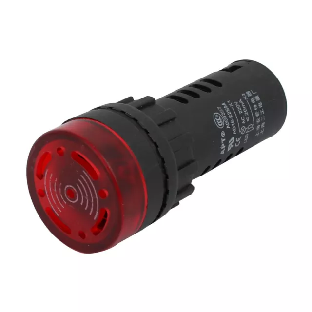 AD16-22SM AC 220V LED lumière flash buzzer rouge Indicateur Bip actif