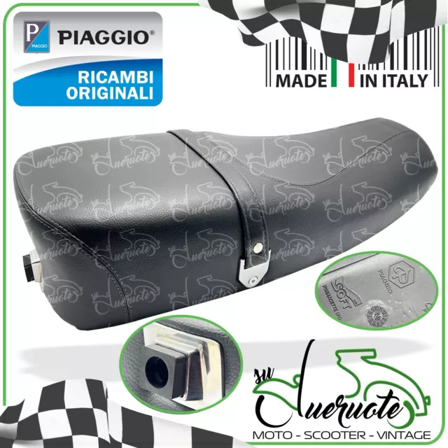 Sella Nera Originale Piaggio Per Vespa Px 80 125 150 200 Millenium Arcobaleno Pe