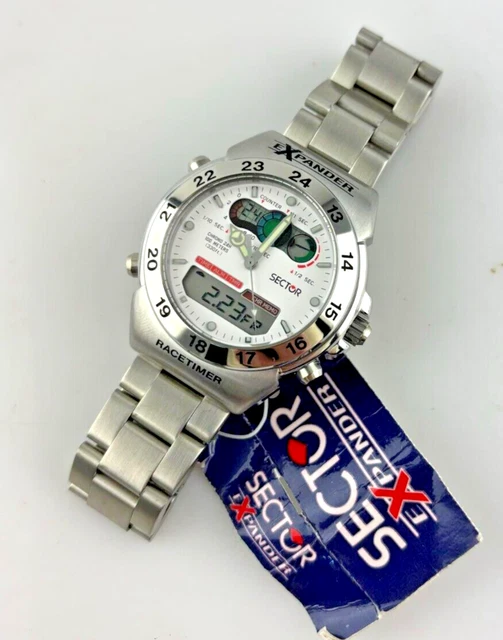 Montre Sector Expander 210 Chrono Pour Homme - Cadran Noir, Alarme, étanche 100m - Neuve