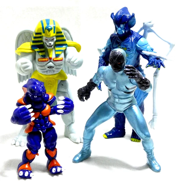 LOT 4 FIGURINES POWER RANGERS 1994 BANDAI 20 CM MIGHTY