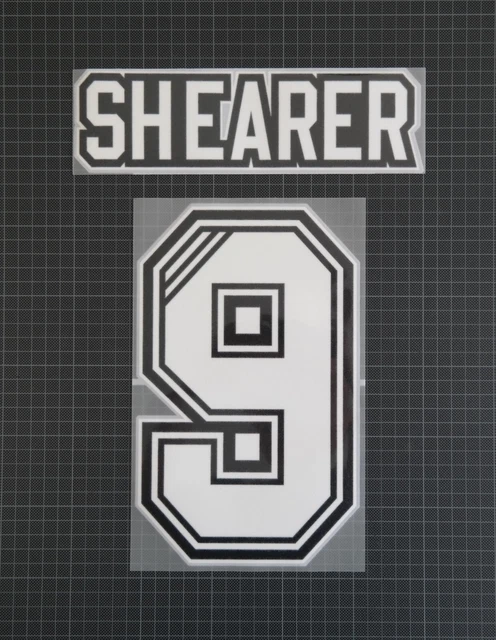 SHEARER 9 1996 1997 Player Size Premier League White Nameset 10 50 shearer-9-1996-1997-player-size-premier-league-white-nameset-10-50