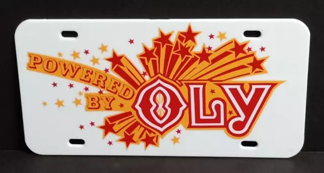 Olympia Brewing Co Beer Powered by OLY Promotional Plastic License Plate Tag