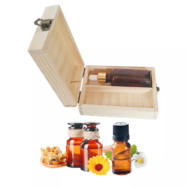 Aromatherapy Essential Oil Storage Box Wooden Case Organizer Holder Bottle Slot