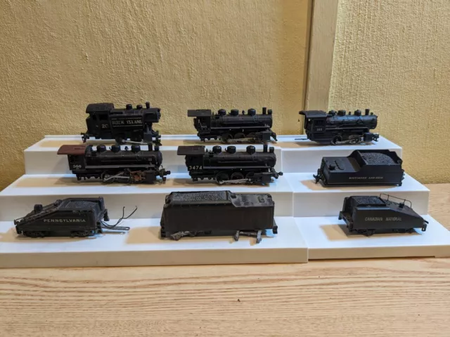 Lot of 5 Steam Locomotives for Parts / Repair - HO Scale