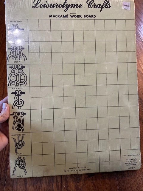 Leisuretyme crafts vintage Macrame cork board work board