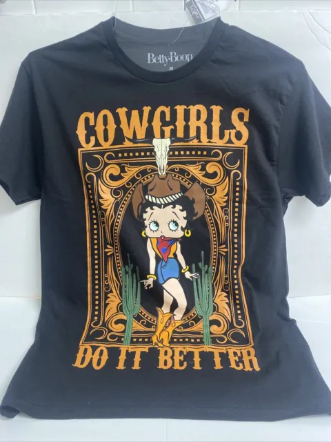 Betty Boop “ Cowgirls Do It Better” t - shirt size Medium New