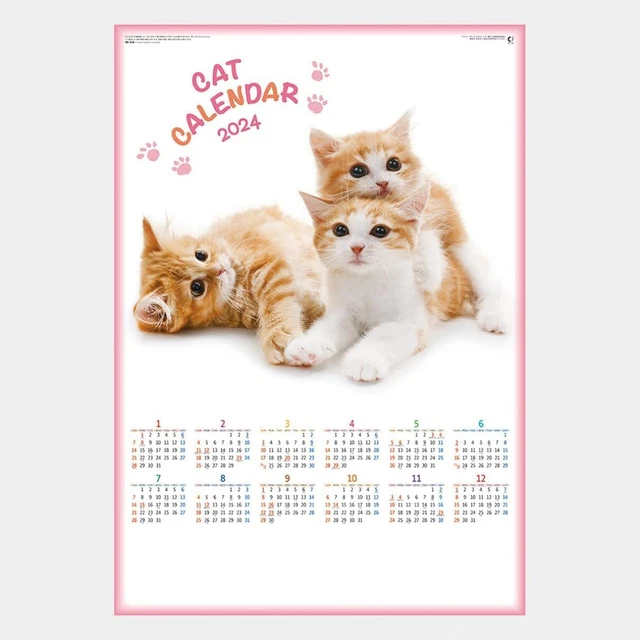 NEW JAPANCALENDAR 2024 Calendar Wall Chronology Pet (Cat) Chronology