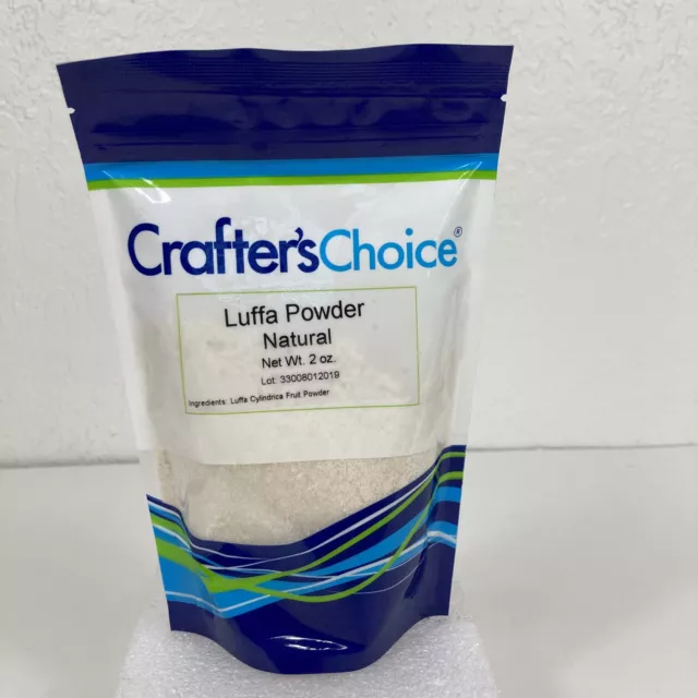 Crafter's Choice Luffa polvo natural 2 onzas bolsa sellada fabricación de jabón cilíndrica